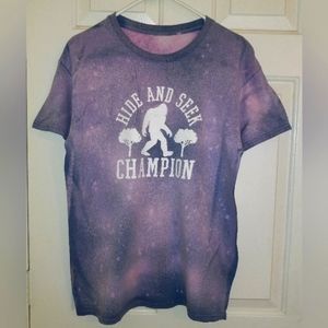 Bleached Purple/White Large Tshirt